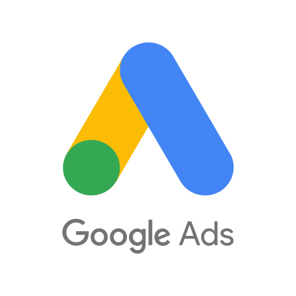 colored text logo for Google Ads