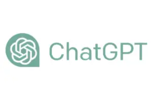 chatGPT text logo grey and white