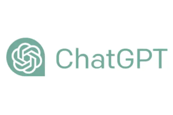 chatGPT text logo grey and white