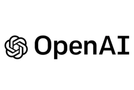 OpenAI text logo black and white