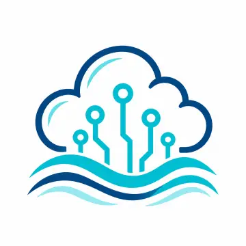 Coastal cloud hosting illustration